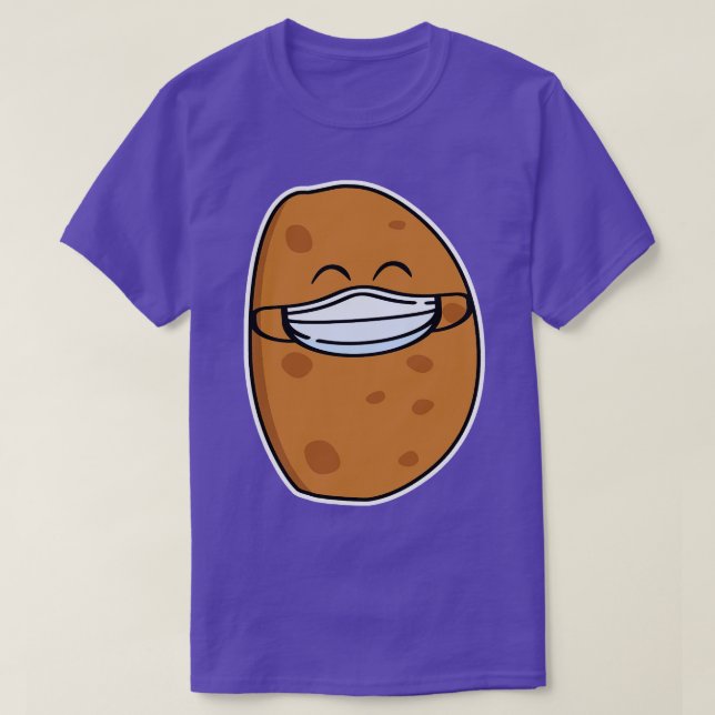 Camiseta Patata Cubierta Con Una Máscara De Cara (Diseño del anverso)