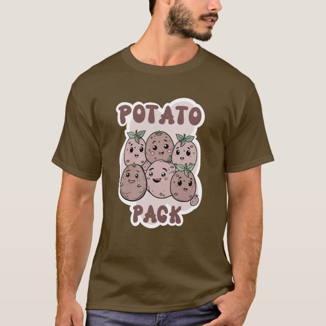 Camiseta Patata del grupo divertido del paquete de papas (Anverso)