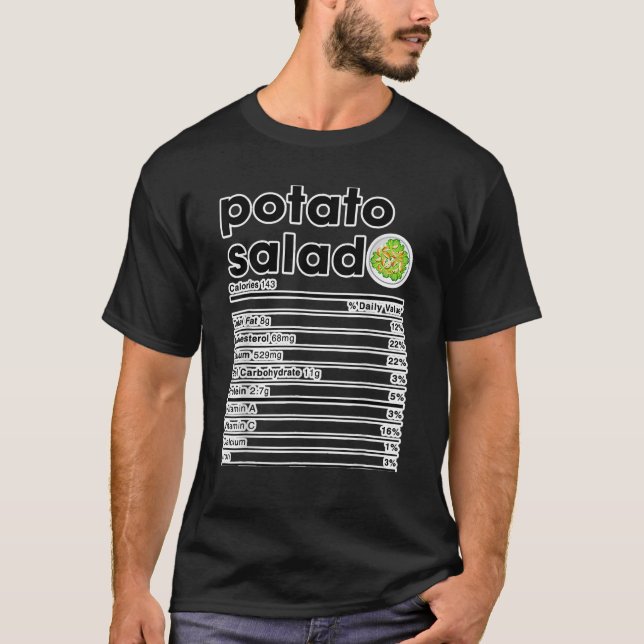 Camiseta Patata Ensalada Nutrición Hechos Papa Clásico Cost (Anverso)