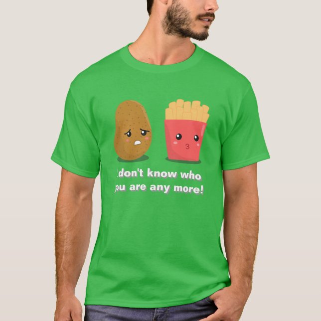 Camiseta Patata Kawaii y Papas Fritas (Anverso)