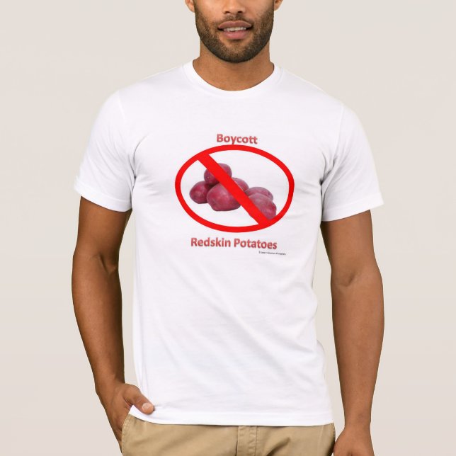 Camiseta Patatas de la piel roja del boicoteo (Anverso)