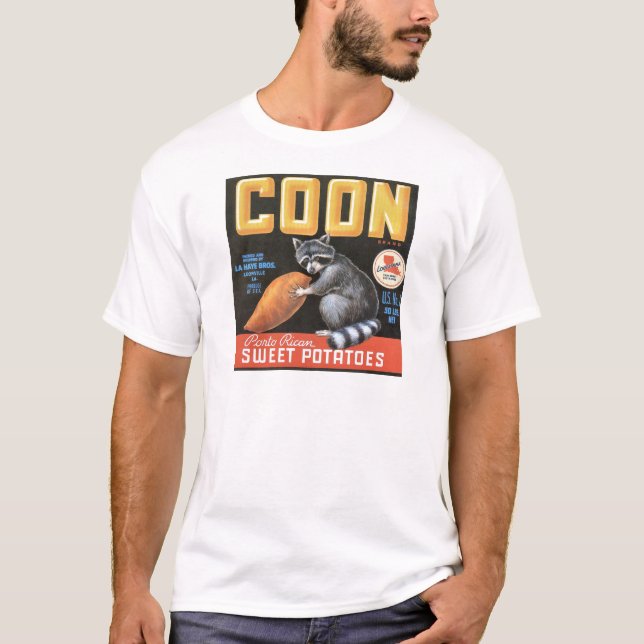 Camiseta Patatas dulces Luisiana de "Oporto Rican" del Coon (Anverso)