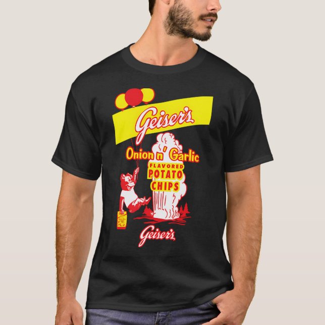 Camiseta patatas fritas con cebolla y ajo de Geiser (Anverso)