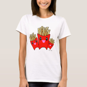 Camiseta Patatas fritas de patata fritas fritas comida ráp