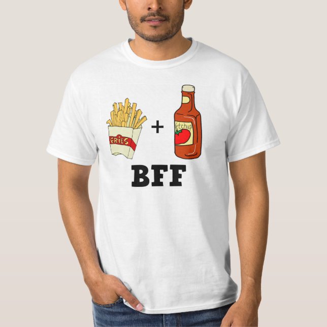 Camiseta Patatas fritas y salsa de tomate BFF (Anverso)