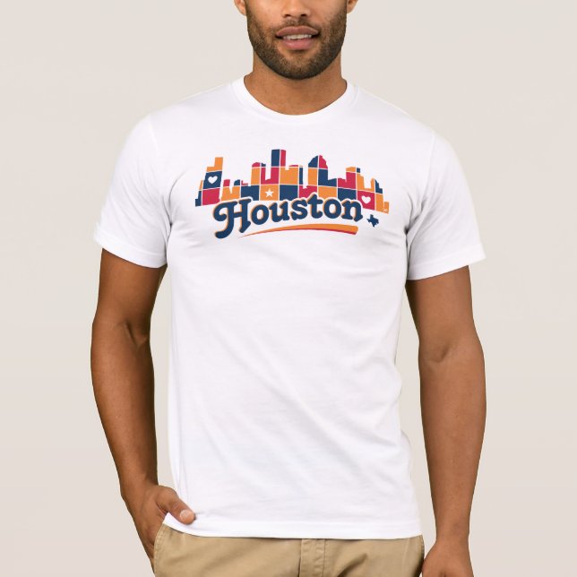Camiseta Patchaje de la línea aérea de Houston (Anverso)