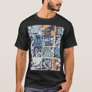 Camiseta Patchwork de surf: patrón de cosecha de grunge