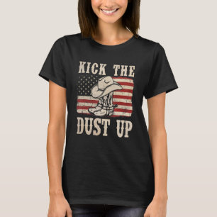 Camiseta Patea El Polvo Botas De Vaquero Sombrero Bandera O