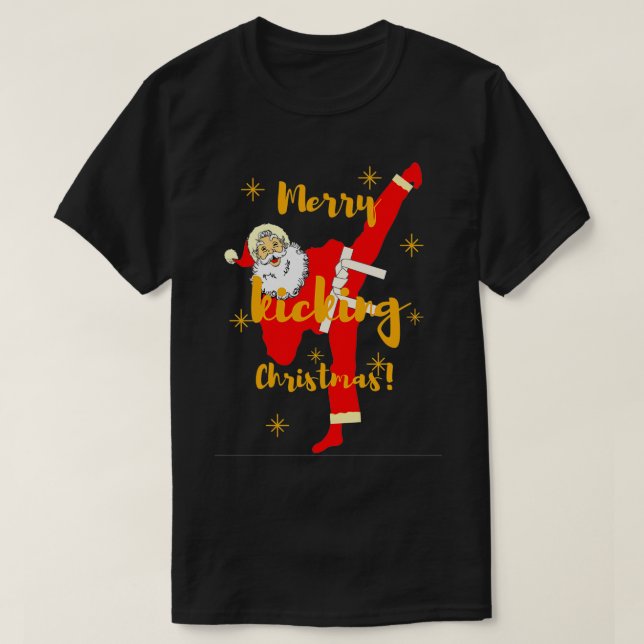 Camiseta Pateando a Santa Claus a Navidades que patean cere (Diseño del anverso)