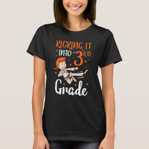 Camiseta pateándolo en 3º grado tae kwon do chica karate pr