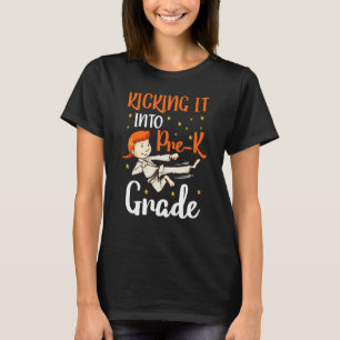 Camiseta pateándolo pre k tae kwon do niña karate primer dí