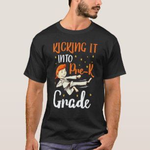 Camiseta pateándolo pre k tae kwon do niña karate primer dí