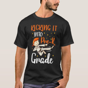 Camiseta pateándolo pre k tae kwon do niña karate primer dí