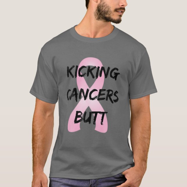Camiseta Patear el cáncer pero concienciar sobre el cáncer  (Anverso)