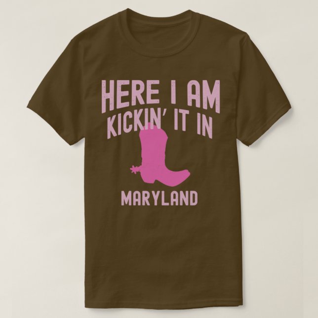 Camiseta Patearla En Maryland Cowgirl Western Rodeo Boots (Diseño del anverso)