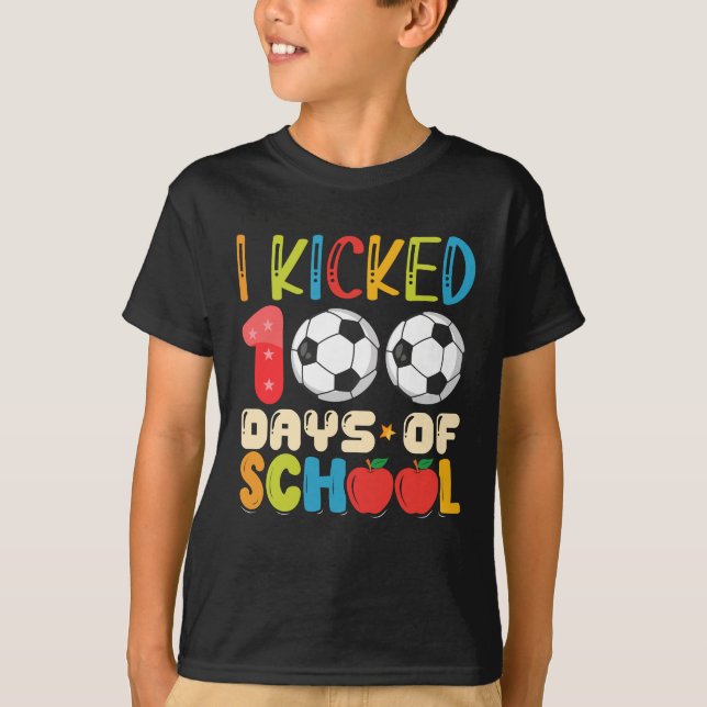 Camiseta Pateé 100 días de amante del fútbol escolar (Anverso)