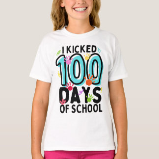 Camiseta Pateé 100 Días De Colegios Coloridos Chicas De Pal