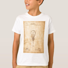 Camiseta Patente De Bombilla Edison