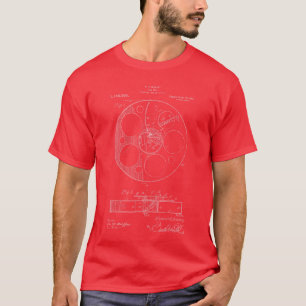 Camiseta Patente de carrete de película regalo de cineasta