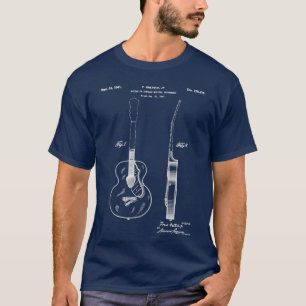 Camiseta Patente de guitarra acústica al arte de la guitarr