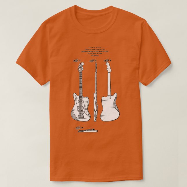 Camiseta Patente de guitarra de Jazzmaster  (Diseño del anverso)