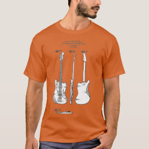 Camiseta Patente de guitarra de Jazzmaster 