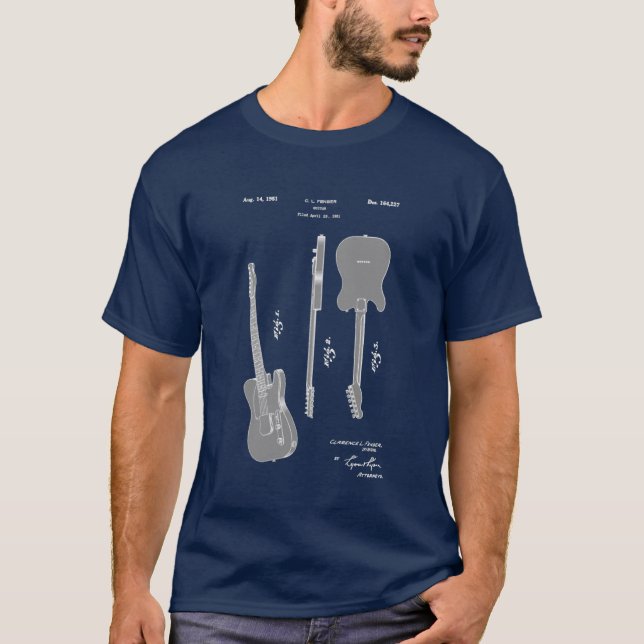 Camiseta Patente de guitarra eléctrica muy Guay (Anverso)
