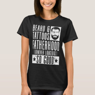 Camiseta Paternidad con Barba y Tatuajes Nunca Se Veía Tan