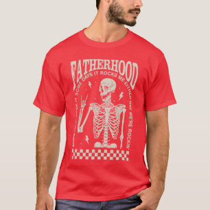 Camiseta Paternidad Divertida Roca Esqueleto Papá Vida Vint