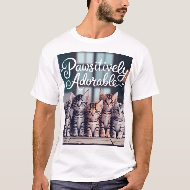 Camiseta Patéticamente Adorable Gatito Tee - Usa tu Amor (Anverso)