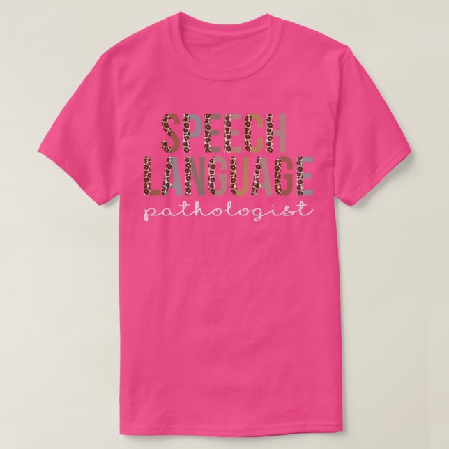 Camiseta Pathólogo del lenguaje de voz Leopard Apreciación  (Diseño del anverso)