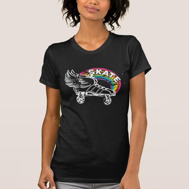 Camiseta patín del arco iris (Anverso)