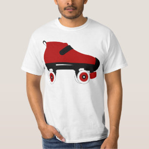 Camiseta patín derby de roller de quad rojo