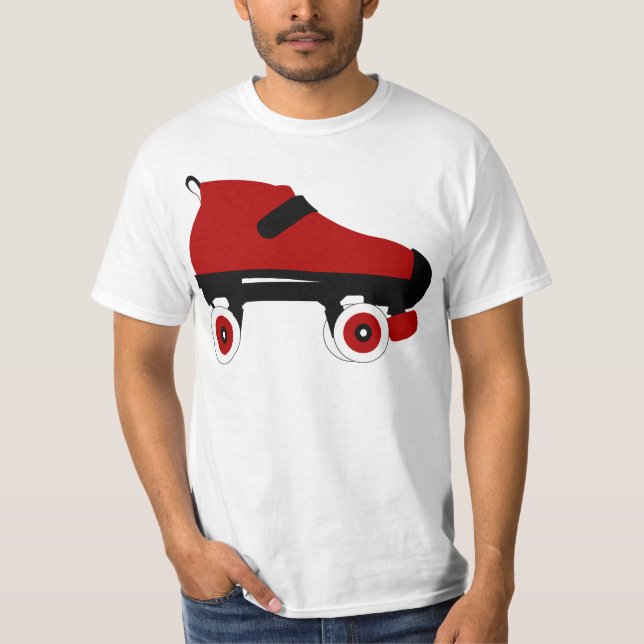 Camiseta patín derby de roller de quad rojo (Anverso)