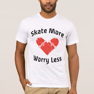 Camiseta Patina Más Preocúpate Menos - Patinaje Divertido