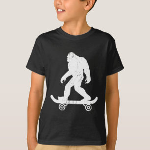 Camiseta Patinador de Bigfoot Yeti Sasquatch Skateboarding 