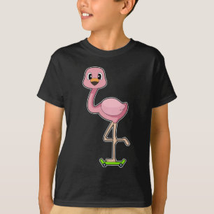 Camiseta Patinador de flamenco monopatín