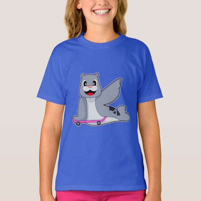 Camiseta Patinador de foca monopatín (Anverso)