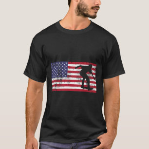 Camiseta Patinador de la bandera americana patinando 4 de j