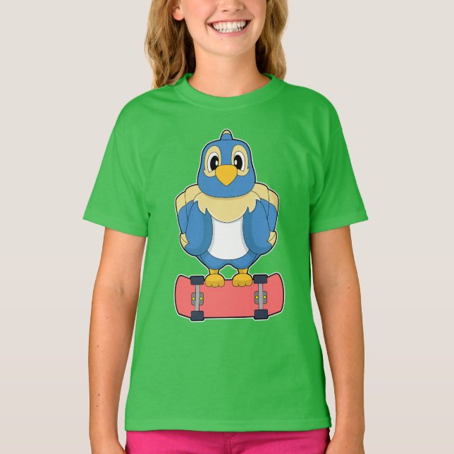 Camiseta Patinador de loro monopatín (Anverso)