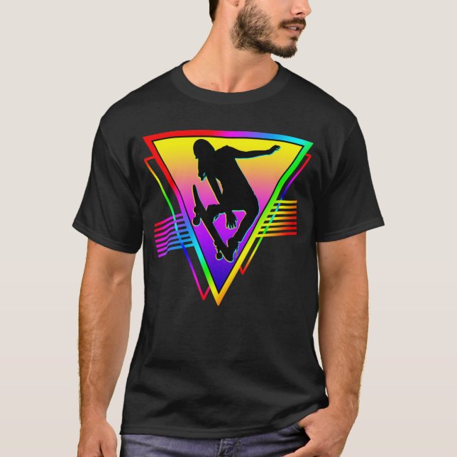 Camiseta Patinador de monopatín retro (Anverso)