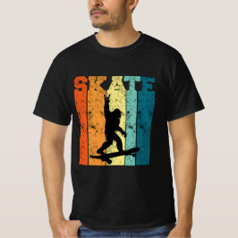 Camiseta patinador de patinaje en bicicleta de patinaje ret