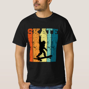 Camiseta patinador de patinaje en bicicleta de patinaje ret