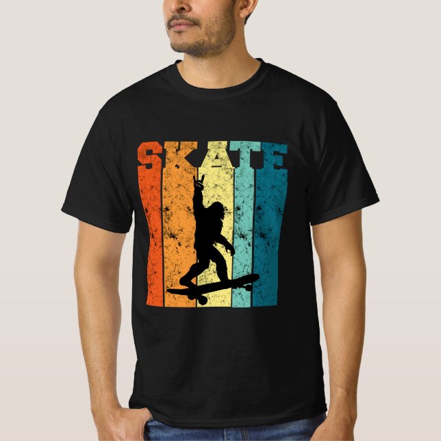 Camiseta patinador de patinaje en bicicleta de patinaje ret (Anverso)