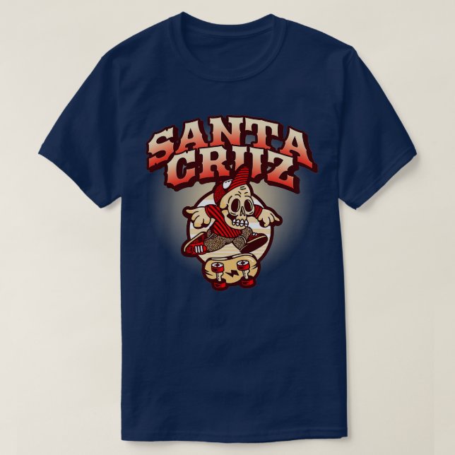 Camiseta Patinador de Retro California Santa Cruz (Diseño del anverso)