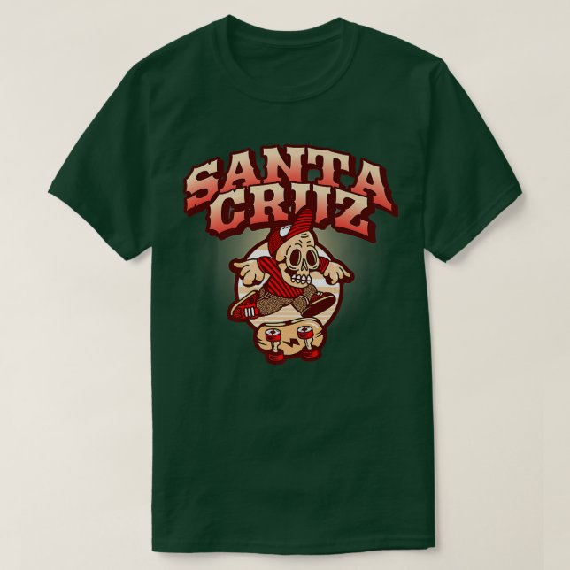 Camiseta Patinador de Retro California Santa Cruz  (Diseño del anverso)