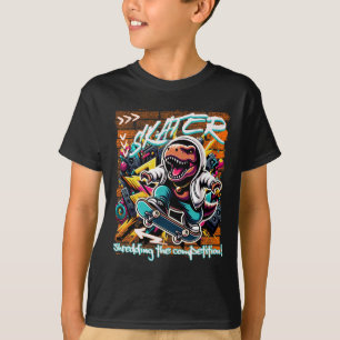 Camiseta ¡Patinador Destrozando La Competencia! T-rex Diver