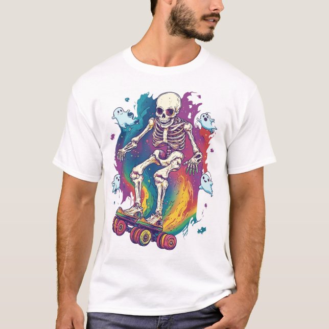 Camiseta Patinador Esqueleto (Anverso)