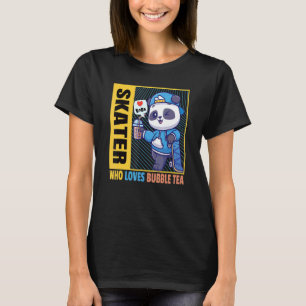 Camiseta Patinador que ama el té de burbujas burbujas Boba
