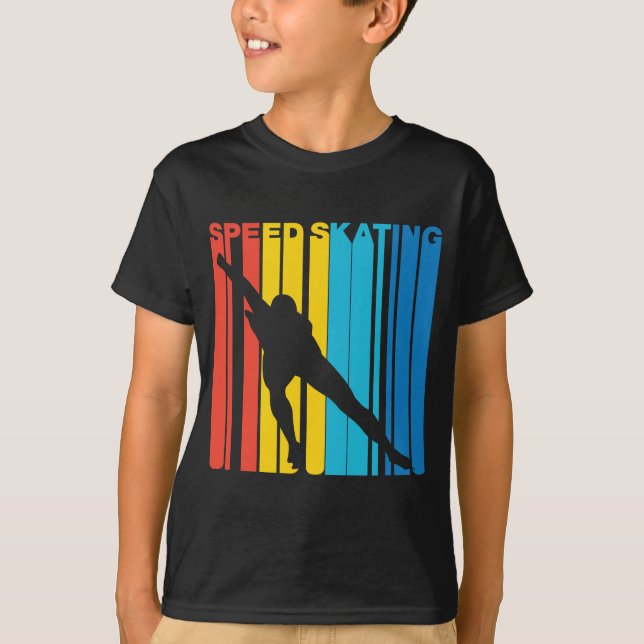 Camiseta Patinador retro de la velocidad del patinaje de (Anverso)